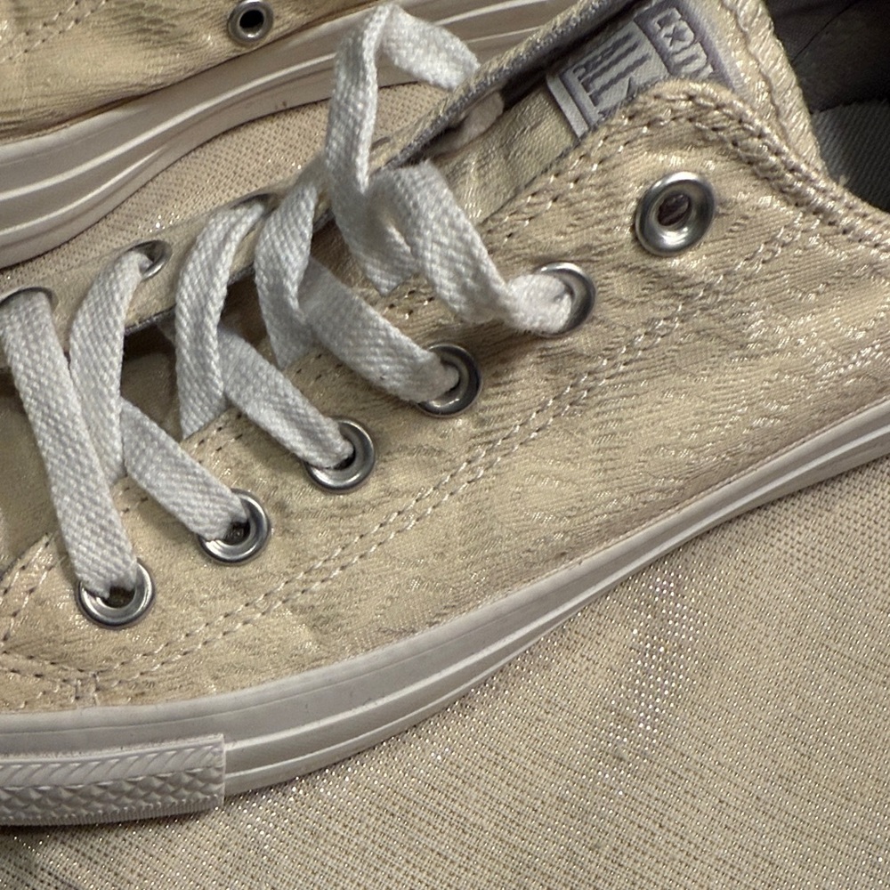 Converse All Star Beige Canvas Sneakers - Picture 8 of 12